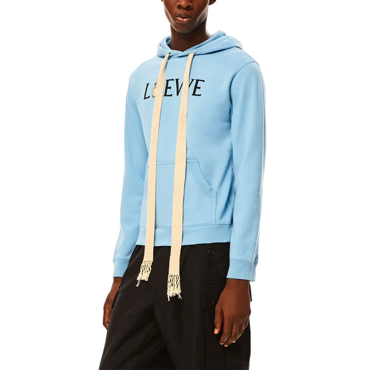 Purchase LOEWE x 龙猫 SS21 男女蓝色字母印花联名款连帽衫 H848341X14-5100