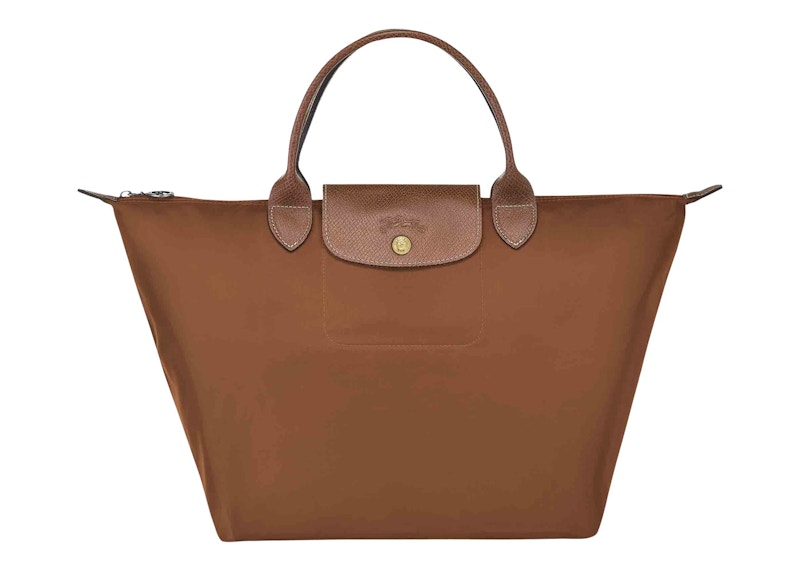 Longchamp Le Pliage Top Handle Bag M Cognac