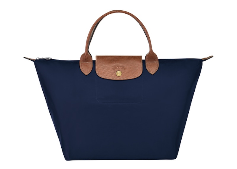 Longchamp Le Pliage Top Handle Bag M Navy