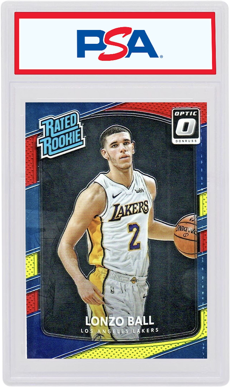 Buy Lonzo Ball 2017 Donruss Optic Rookie Rojo/Amarillo #199