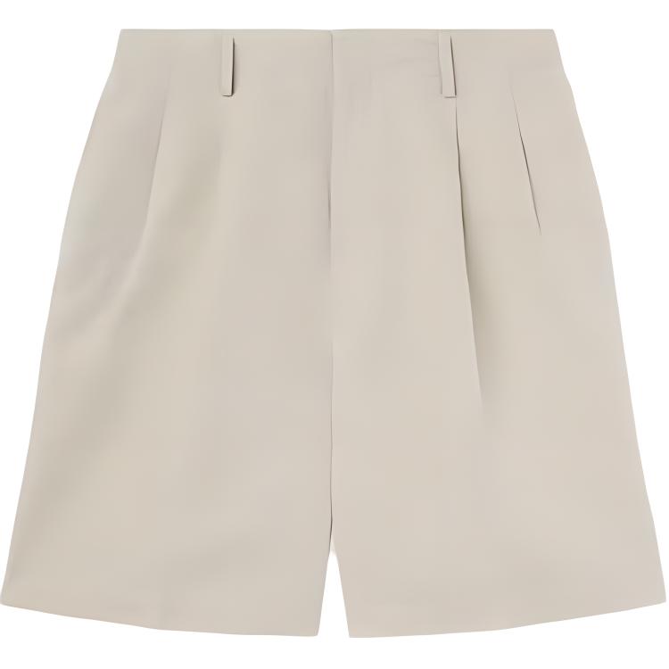 Loro Piana  Beige High-Waisted Relaxed Fit Casual Shorts. FAO0459-D0KC