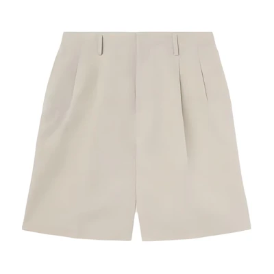 Loro Piana Beige High-Waisted Relaxed Fit Casual Shorts. FAO0459-D0KC