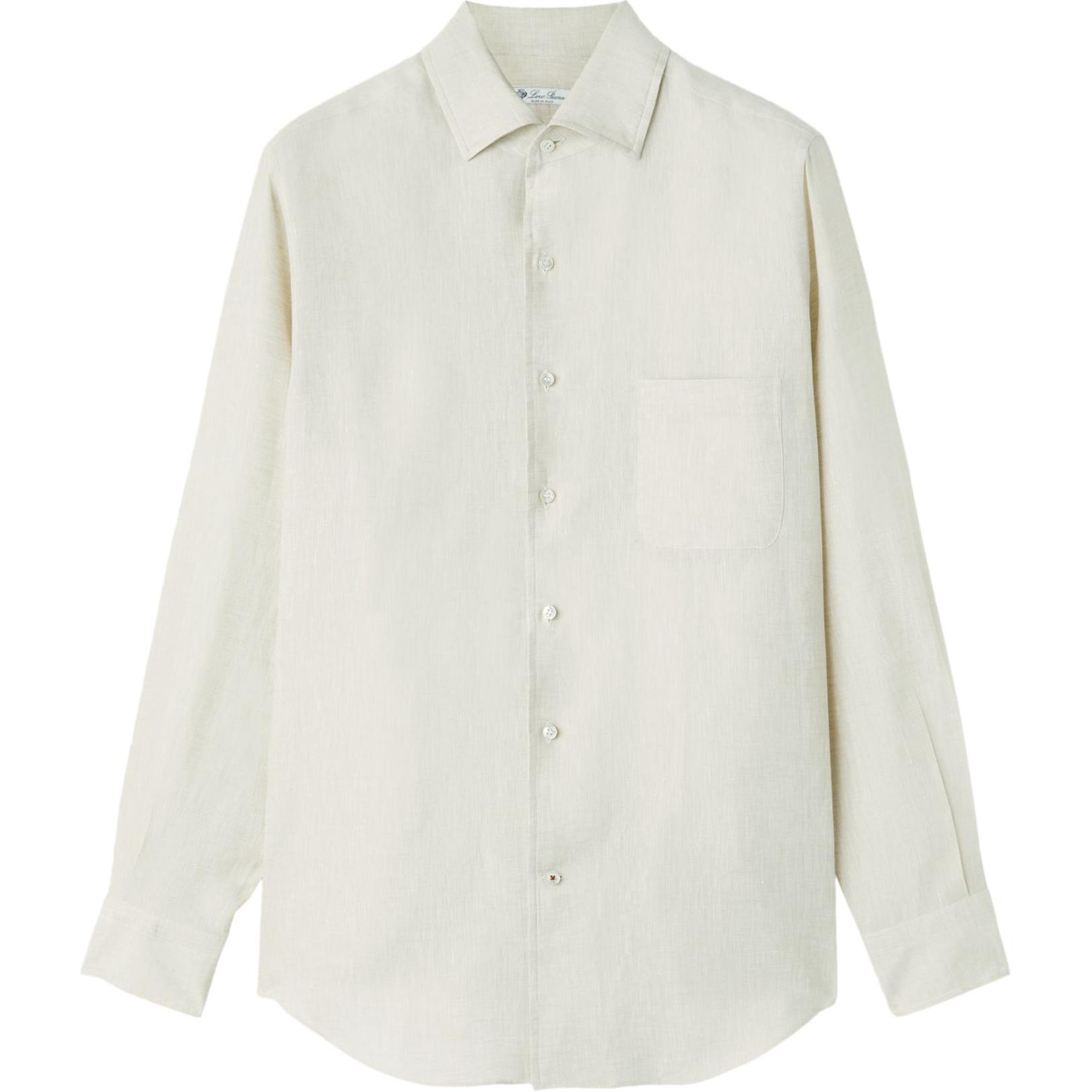 Loro Piana  Beige Long Sleeve Button-Up Shirt FAF2545-MD58