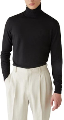 Loro Piana Turtleneck Hitam Slim Fit Sweater Rajut Kasual. FAF9161-8000 Purchase Loro Piana Turtleneck Hitam Slim Fit Sweater Rajut Kasual. FAF9161-8000
