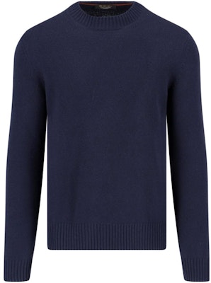 Suéter de Punto Azul Loro Piana Slim Fit Cuello Redondo. FAM9384-W000 Order Suéter de Punto Azul Loro Piana Slim Fit Cuello Redondo. FAM9384-W000