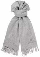 Loro Piana Gray Tassel Knit Scarf FAN4410M004 Loro Piana Gray Tassel Knit Scarf FAN4410M004