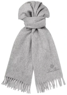 Loro Piana Gray Tassel Knit Scarf FAN4410M004 Buy Loro Piana Gray Tassel Knit Scarf FAN4410M004