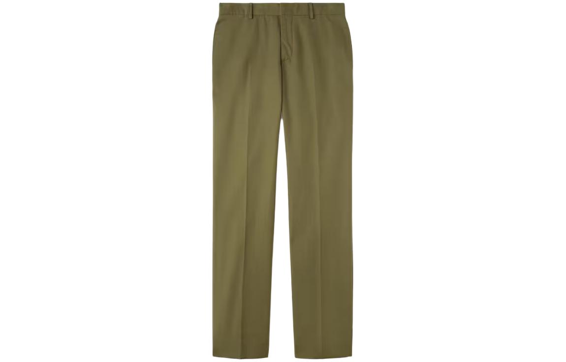 Loro Piana  Green Solid Color Zip Straight Casual Pants FAO0445-5715