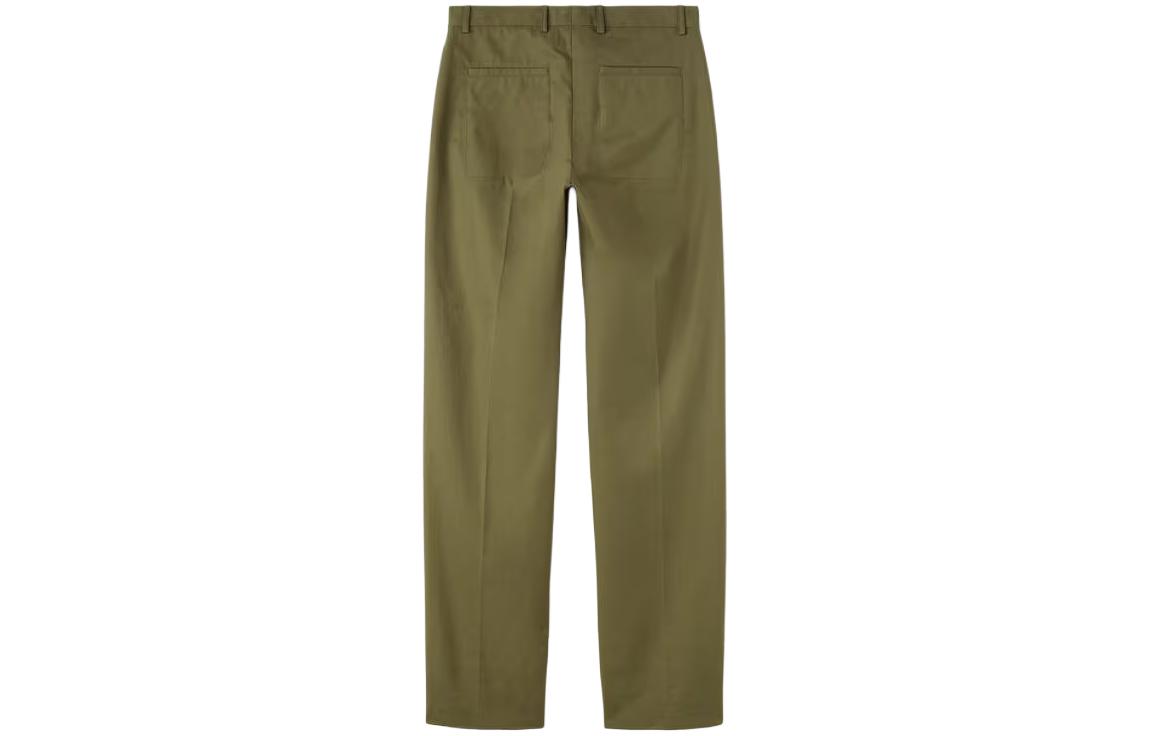 Lookbook Loro Piana Pantalones Casuales Verdes con Cremallera y Corte Recto. FAO0445-5715