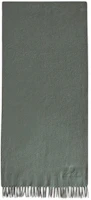 Loro Piana Logo Design Cashmere Scarf Grey Green FAN44105K01 Loro Piana Logo Design Cashmere Scarf Grey Green FAN44105K01