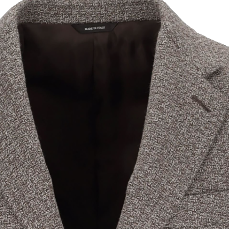 Sizing ロロピアーナ スリムフィット シングルブレスト グレーブレザージャケット FAO6526-F6FC