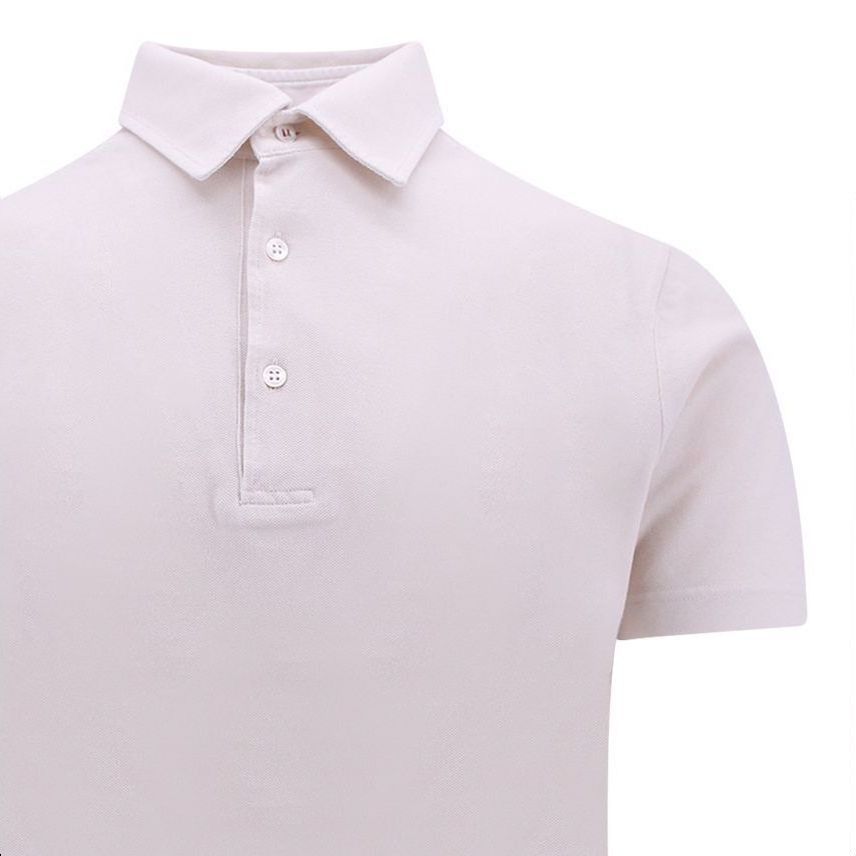Shop Loro Piana Polo Casual Beige Manga Corta para Hombre. FAN5407A780