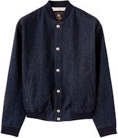 Loro Piana Adachi Bomber Blue Long-Sleeve Jacket with Button Closure FAN6728-W0ZP Loro Piana Adachi Bomber Blue Long-Sleeve Jacket with Button Closure FAN6728-W0ZP