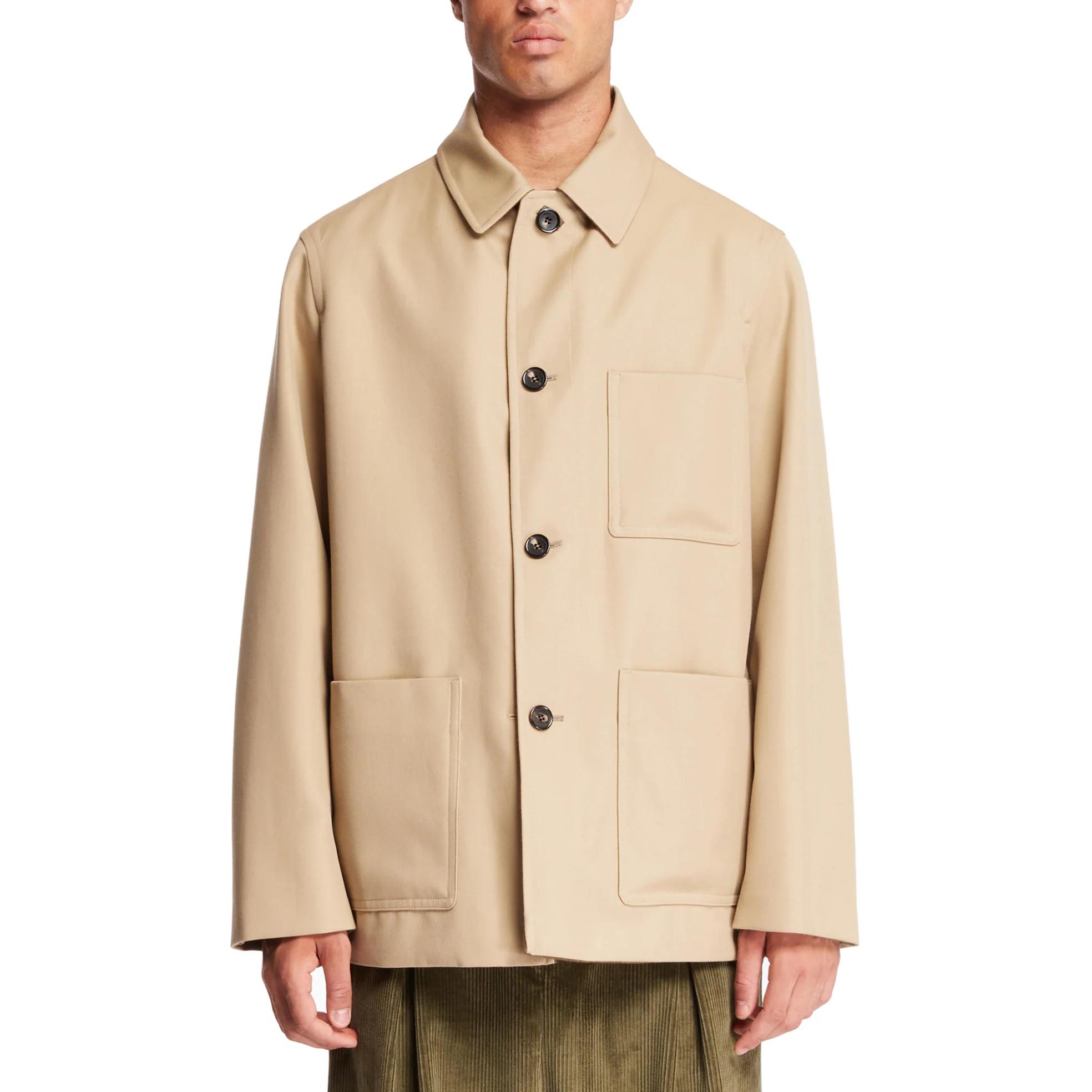 Loro Piana Beige Single-Breasted Loose-Fit Long-Sleeve Jacket FAO3149-B4OV
