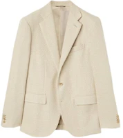 Loro Piana Beige Single-Breasted Tailored Long Sleeve Jacket FAO0569-D0D9 Loro Piana Beige Single-Breasted Tailored Long Sleeve Jacket FAO0569-D0D9