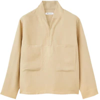 Loro Piana Biwa Overshirt Beige Loose-Fit V-Neck Jacket FAN6945-D06V Loro Piana Biwa Overshirt Beige Loose-Fit V-Neck Jacket FAN6945-D06V