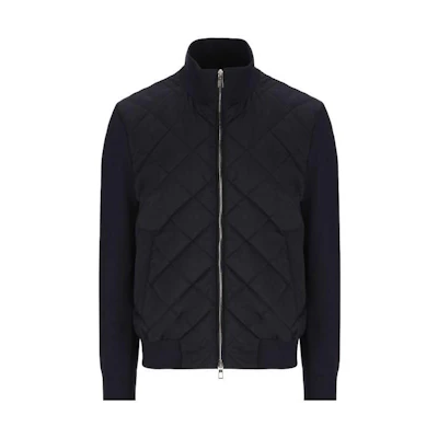 Loro Piana Black Plain Casual Stand-Collar Long-Sleeve Jacket FAM9431W538
