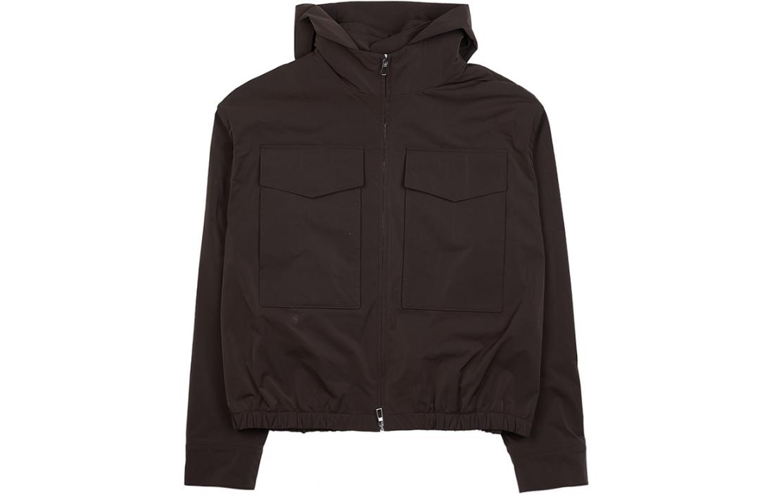 Loro Piana Black Solid Zip-Up Hoodie Jacket FAM7693-H0HD