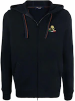 Loro Piana Blue Hoodie with Embroidered Logo Pattern FAL5984 Loro Piana Blue Hoodie with Embroidered Logo Pattern FAL5984
