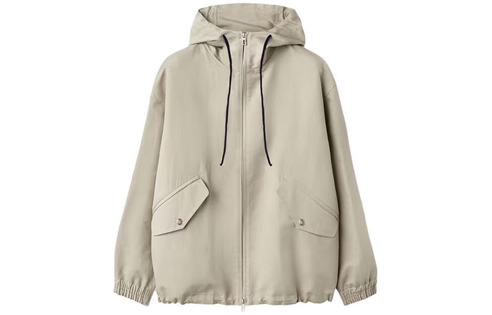 Loro Piana Brown Solid Color Hoodie Zip-Up Jacket FAN6911-D0C6