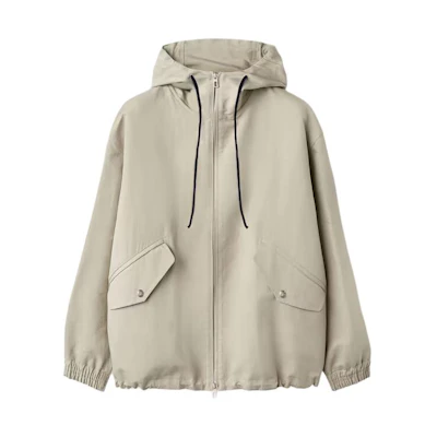 Loro Piana Brown Solid Color Hoodie Zip-Up Jacket FAN6911-D0C6