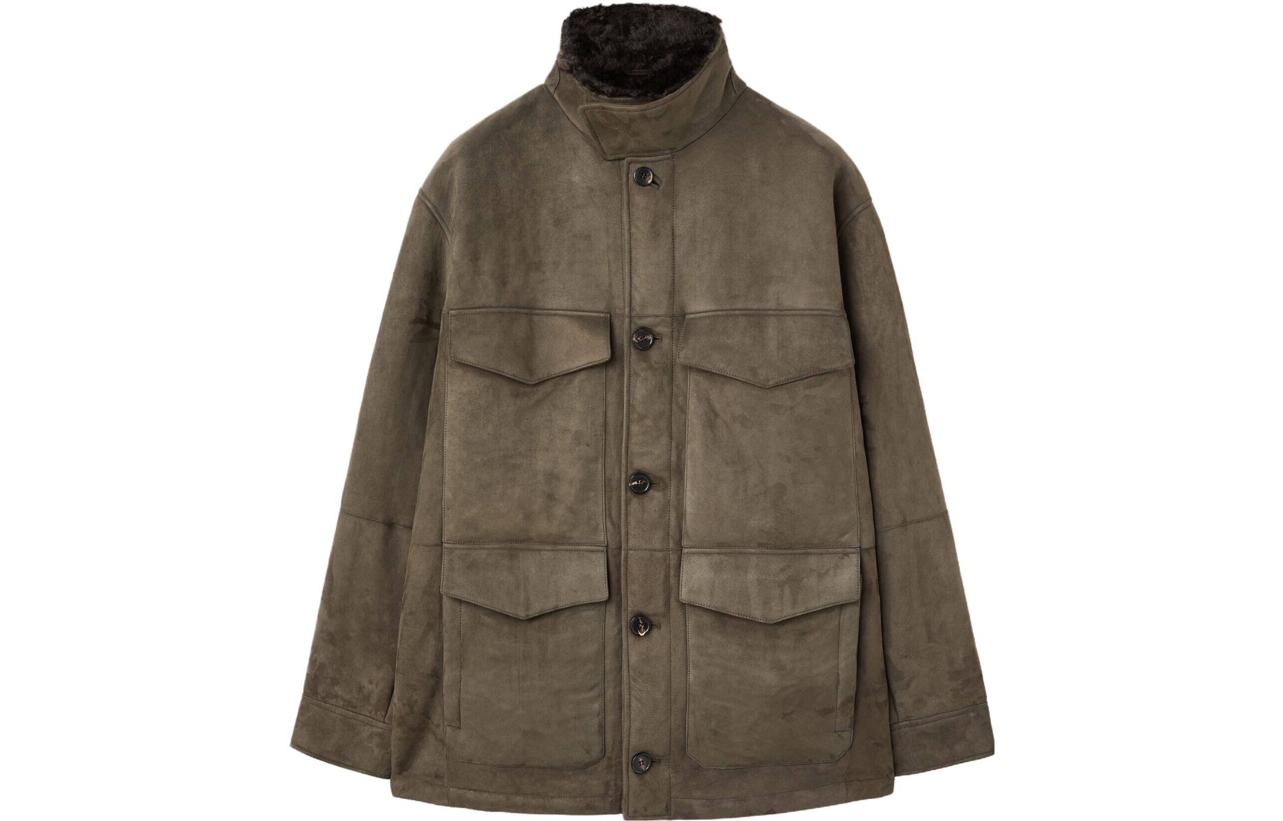 Loro Piana Brown Solid Turtleneck Slim-Fit Long Sleeve Jacket FAN2341-H0MR