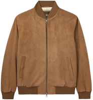 Loro Piana Brown Zip-Up Bomber Jacket with Baseball Collar FAM4591-H0CH Loro Piana Brown Zip-Up Bomber Jacket with Baseball Collar FAM4591-H0CH