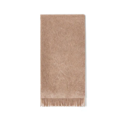 Loro Piana Capsule Fringed Cashmere Scarf Unisex Couple Style Brown. FAN3773D0H3