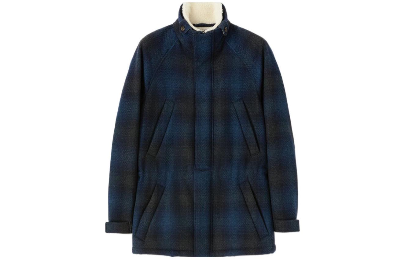 Loro Piana Checkered Cashmere Pocket Jacket - Dark Blue FAM6850