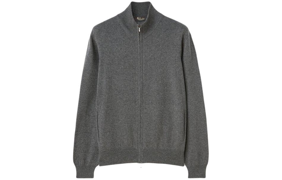 Order Chaqueta Bomber Clásica Gris Loro Piana para Hombre - Manga Larga Casual. FAM9318-M006