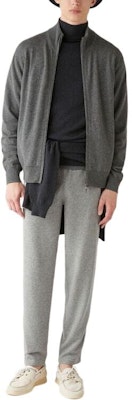 Chaqueta Bomber Clásica Gris Loro Piana para Hombre - Manga Larga Casual. FAM9318-M006 Shop Chaqueta Bomber Clásica Gris Loro Piana para Hombre - Manga Larga Casual. FAM9318-M006