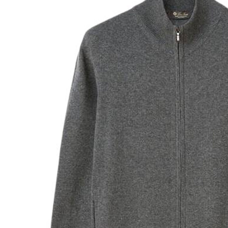Sizing Chaqueta Bomber Clásica Gris Loro Piana para Hombre - Manga Larga Casual. FAM9318-M006