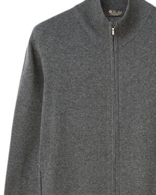 Chaqueta Bomber Clásica Gris Loro Piana para Hombre - Manga Larga Casual. FAM9318-M006 Sizing Chaqueta Bomber Clásica Gris Loro Piana para Hombre - Manga Larga Casual. FAM9318-M006