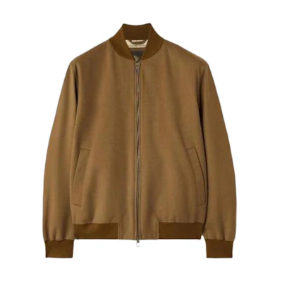 Loro Piana Color-Block Bomber Zip-Up Jacket Brown Long Sleeve Casual FAM5076-E09K