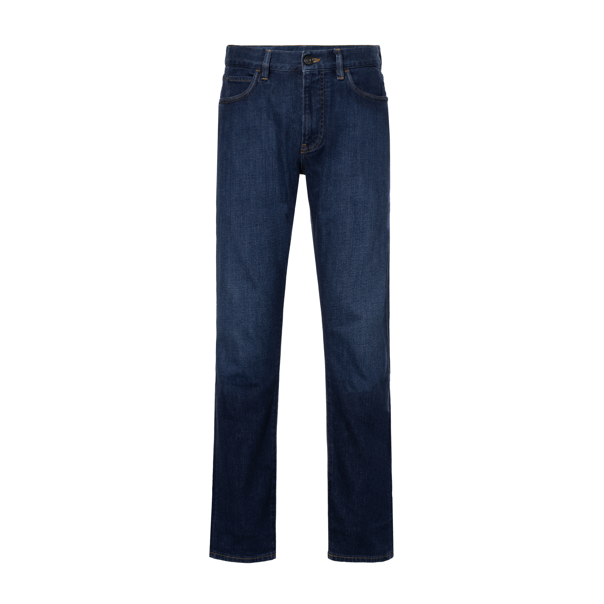 Loro Piana FW22  Straight-Leg Blue Jeans with Buttoned Back Pockets. FAM2620W0NI