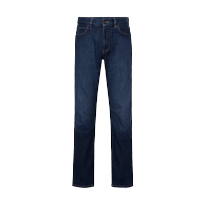 Loro Piana FW22 Straight-Leg Blue Jeans with Buttoned Back Pockets. FAM2620W0NI