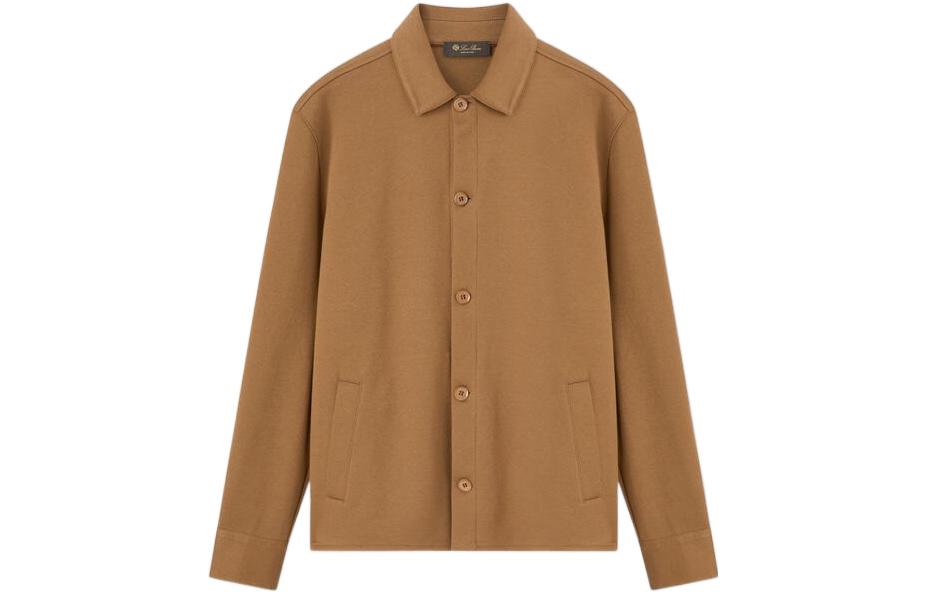 Loro Piana FW22 Brown Single-Breasted Jacket with Side Pockets for Men FAL7127-E05Q