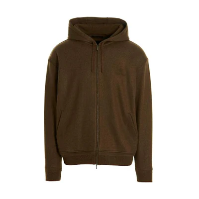 Loro Piana FW22 Brown Solid Zip-Up Hoodie FAM3980B2IP