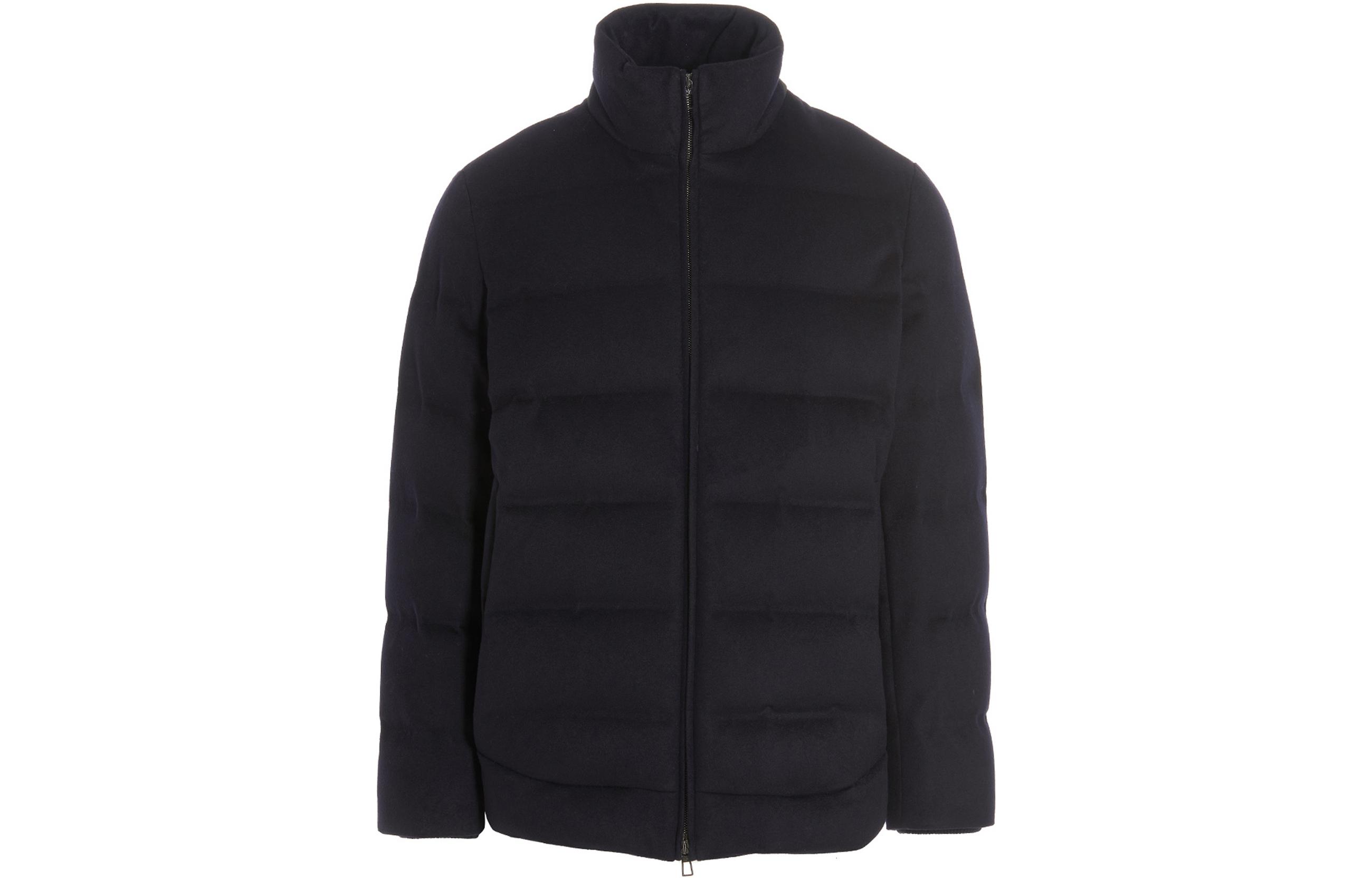 Loro Piana FW22 Quilted Full-Zip Jacket Black FAM5100W000