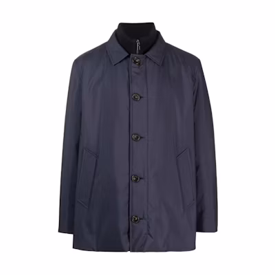Loro Piana FW22 Solid Single-Breasted Collar Jacket Navy Blue () FAM5070W000