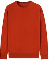 Loro Piana FW23 Red Solid Crewneck Pullover Sweater Long Sleeve FAI1916L515 Loro Piana FW23 Red Solid Crewneck Pullover Sweater Long Sleeve FAI1916L515