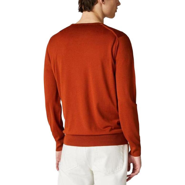 Purchase Loro Piana FW23 Sweater Merah Solid Crewneck Lengan Panjang. FAI1916L515