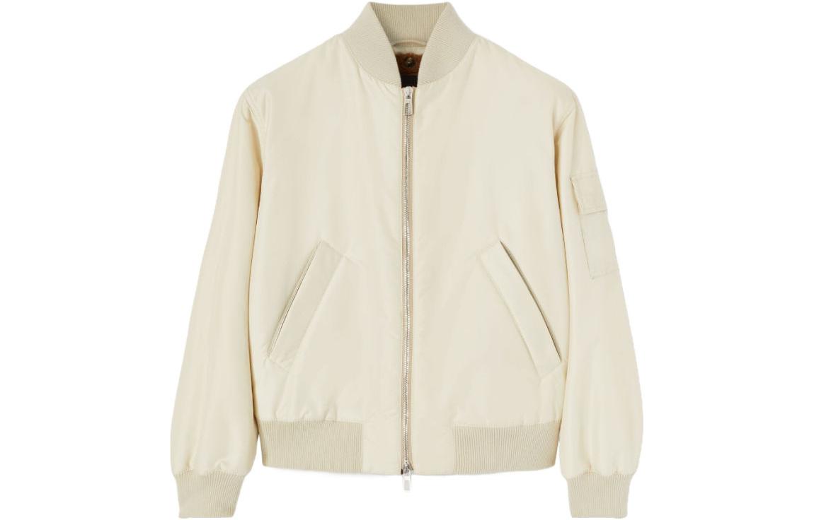 Loro Piana FW23 Beige Knit Collar Zip Aviator Jacket FAN1966-1230