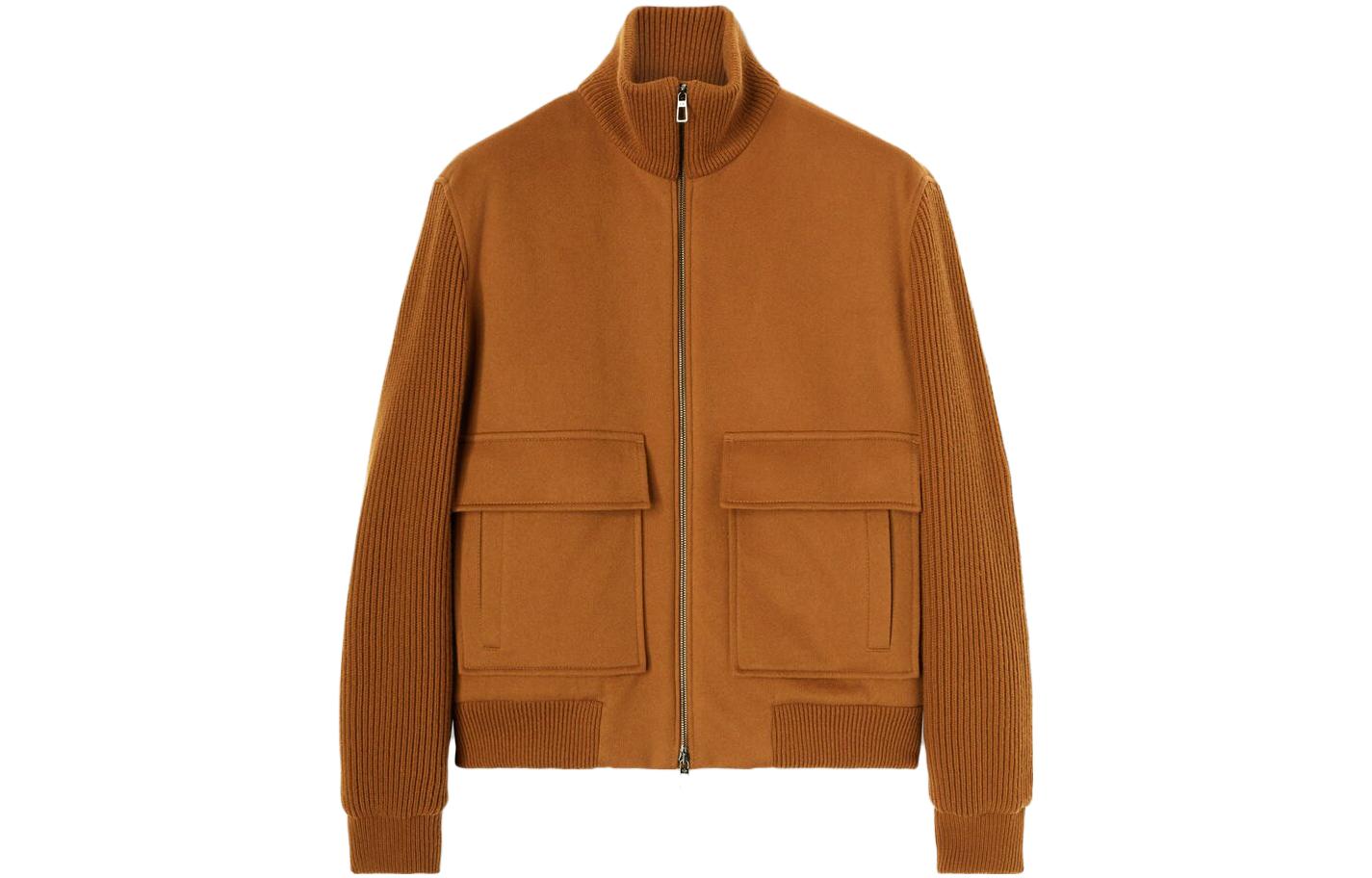 Loro Piana FW23 Khaki Zip Pocket Stand Collar Jacket FAN2087-E09Y