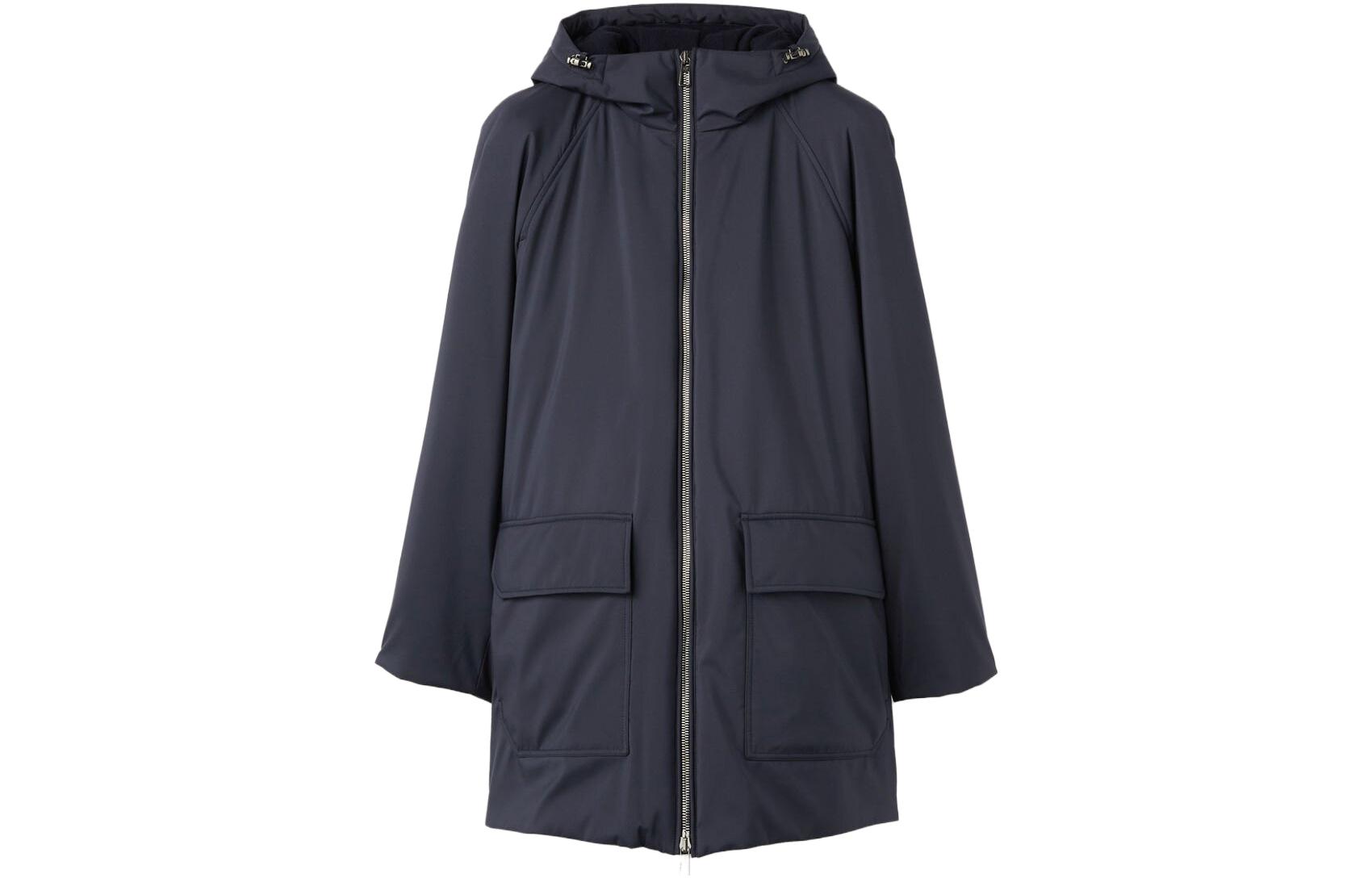 Loro Piana FW23 Solid Color Hooded Raglan Sleeve Jacket - Sea Wave Blue FAN1912-WH52