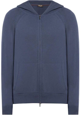 Loro Piana 秋冬23纯色宽松连帽外套-蓝色 FAM1820-W307 Buy Loro Piana 秋冬23纯色宽松连帽外套-蓝色 FAM1820-W307