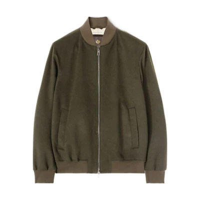 Loro Piana FW23 Solid Color Zip Jacket Green FAM507650SH