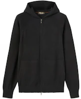 Loro Piana FW23 Solid Oversized Hoodie Jacket Black FAM1820-MB97 Loro Piana FW23 Solid Oversized Hoodie Jacket Black FAM1820-MB97
