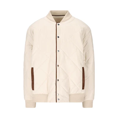Loro Piana FW23 White Casual Solid Baseball Collar Jacket FAN2977-A0BO