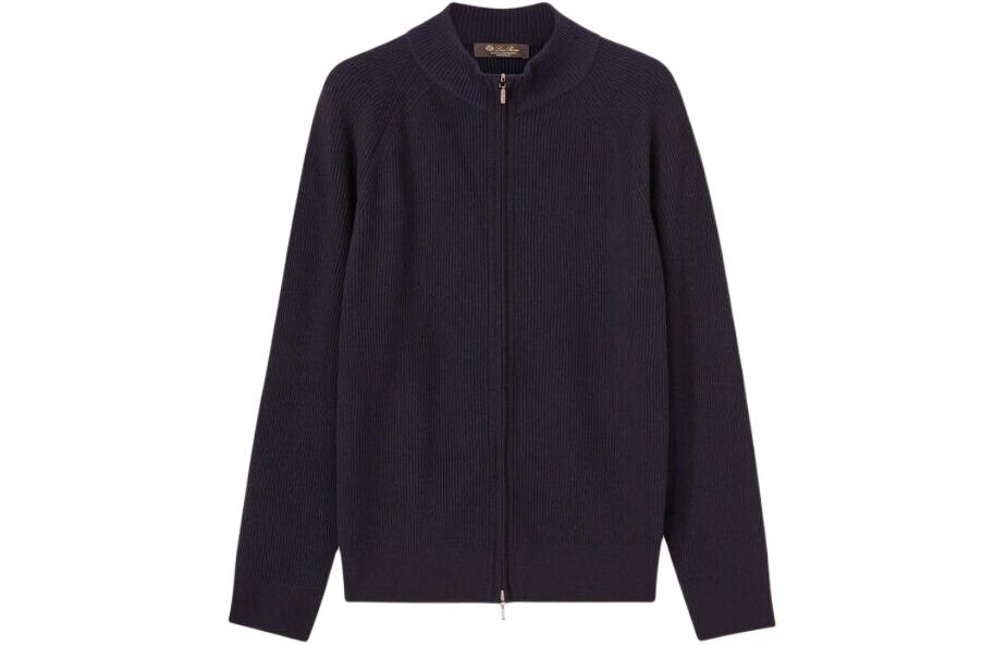 Loro Piana Gateway Bomber Solid Zip Navy Blue Slim Fit Jacket FAM6860-B2M9